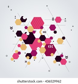 Abstract modern background with geometric shapes. Vector illustration.