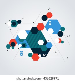 Abstract modern background with geometric shapes. Vector illustration.