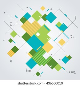 Abstract modern background with geometric shapes. Vector illustration.