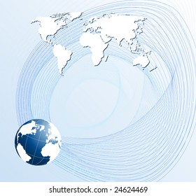 Abstract Modern Background Globe Map Stock Vector (Royalty Free ...