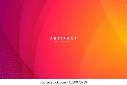 Abstract modern background gradient color. Yellow and pink gradient with halftone decoration.