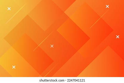Resumen del color de gradiente de fondo moderno. degradado de color naranja con decoración cuadrada.
