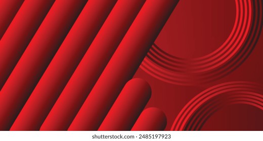 Abstract modern background gradient color. Red maroon and white gradient with stylish line and square decoration for presentation design.