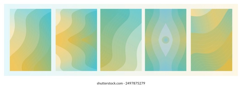 Abstract modern background gradient color. yellow and green gradient with geometric shape decoration