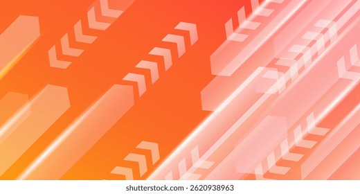 Cor do gradiente de fundo moderno abstrato. Gradiente laranja e rosa com decoração em seta.