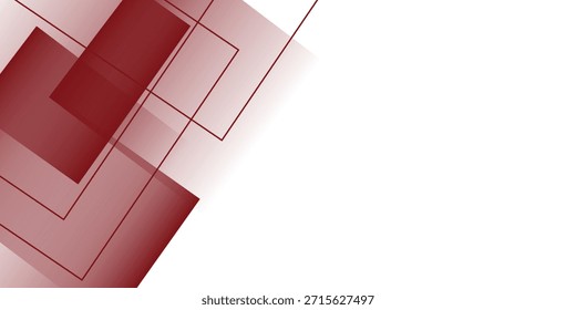 Abstractas color moderno del gradiente del fondo. Gradiente rojo granate y blanco con línea elegante y decoración cuadrada para el diseño de presentación.