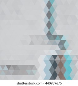 Abstract modern background with gray, blue, beige triangles