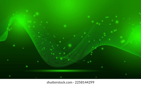 Abstract modern background of green colored particles perfect for templates, banners, posters, flyers and more.