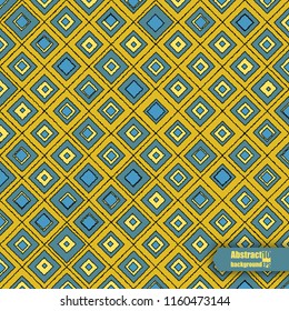 Abstract modern background with hand-drown rhombuses. Eps10 Vector illustration