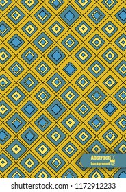 Abstract modern background with hand-drown rhombuses. Eps10 Vector illustration
