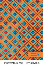 Abstract modern background with hand-drown rhombuses. Eps10 Vector illustration