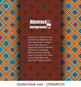 Abstract modern background with hand-drown rhombuses. Brochure template. Eps10 Vector illustration