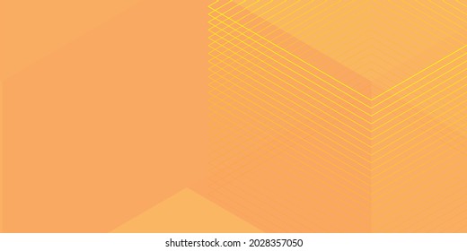 Resumen de fondo moderno con elemento hexagonal y color degradado naranja claro