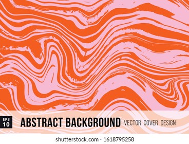 Abstract modern background with liquid ink brushstroke texture. Contemporary fluid flow composition. Minimalistic design template for brochure, poster, banner, cover, presentation. Vector illustration