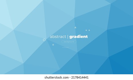 Abstrakter, moderner Hintergrund mit Low-Poly-Dreieck-Mosaik-Element und blauer Farbverlauf-Farbe