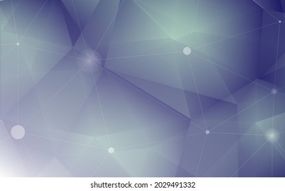 Abstract Modern Background with Lowpoly Element and Dark Blue White Gadient Color
