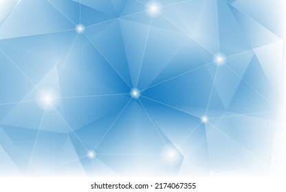 Abstract Modern Background with Lowpoly Element and White Blue Gradient Color