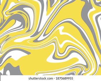 Abstract modern background. Marble texture in grey and yellow colors of 2021 year. Hand drawn illustration in a trendy style. Logo, poster, banner, social media Highlight Cover, icon.