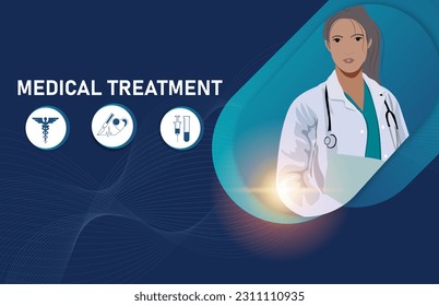  Abstract modern background for medical treatment. Medical science in the hospital.