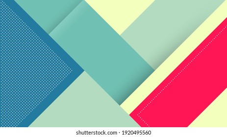 Abstract Modern Background with Memphis Diagonal Lines Element and Soft Blue Red Pastel Colors