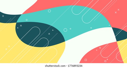 Abstract Modern Background with Memphis Element