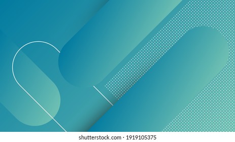 Abstract Modern Background with Memphis Element and Blue Gradient Color