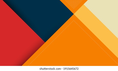 Abstract Modern Background with Memphis Papercut Style and Pastel Color