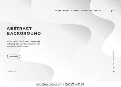 Abstract Modern Background A minimalist, wavy gray and white design. Atmosphere is clean, modern, and abstract. Perfect for website backgrounds, presentations, and design projects