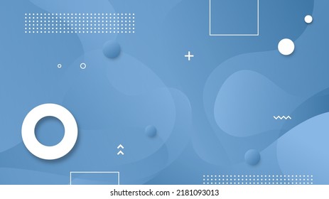 Abstrakter, moderner Hintergrund mit Motion Fluid Liquid Waves Element und blauer Farbverlauf-Farbe