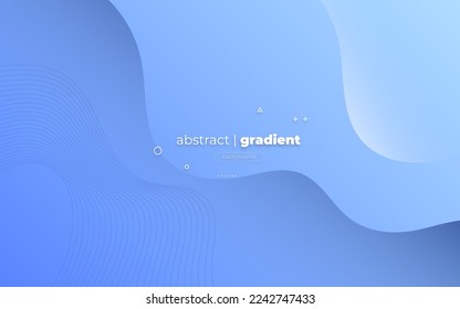 Abstract Modern Background with Motion Wave Lines Element and Blue Gradient Color
