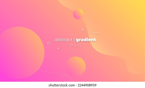 Abstract Modern Background with Motion Wave Lines Element and Orange Pink Purple Gradient Color