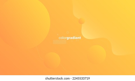 Abstract Modern Background with Motion Wave Lines Element and Yellow Orange Gradient Color