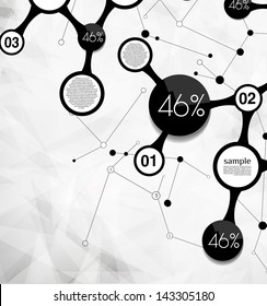 abstract modern background  for options, can be used for website, info-graphics, banner/ vector bubble