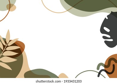 Resumen del fondo moderno con formas orgánicas. Ilustración de vectores planos.