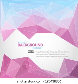 Abstract modern background with pink triangle object Vector EPS 10 illustration.