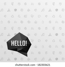 Abstract modern background with polygonal seamless pattern