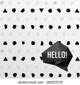Abstract modern background with polygonal seamless pattern