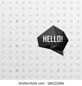 Abstract modern background with polygonal seamless pattern