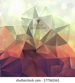 Abstract modern background with polygons/ crystal