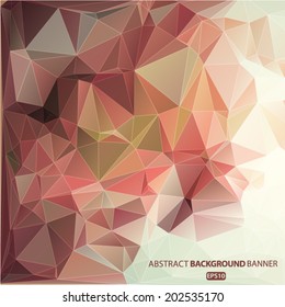 Abstract modern background with polygons pink and dark burgundy. Vector EPS 10 illustration.