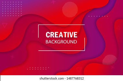 Abstract modern background with purple graphic element. Graphic abstract banner with flowing liquid wave. Template for background of website, landing page. Vivid trendy abstract background. vector