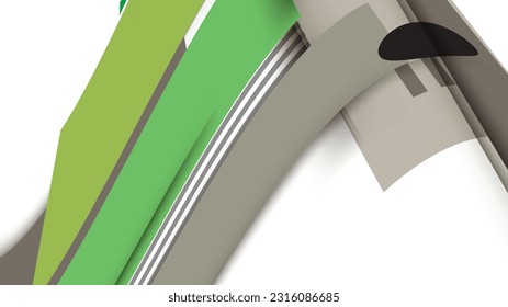 Abstract modern background with random shape and white green color