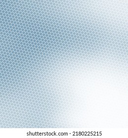 Resumen de fondo moderno con elemento de semitono retro hexagonal y color azul gradiente