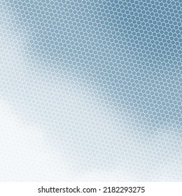 Abstract Modern Background with Retro Hexagon Halftone Element and Gradient Blue Color