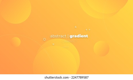 Abstract Modern Background and Retro Memphis Motion Round Circle Lines Element   Orange Yello Gradient Color