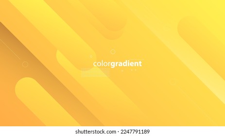 Abstract Modern Background with Retro Memphis Motion Tilt Diagonal Lines Element and Yellow Gradient Color