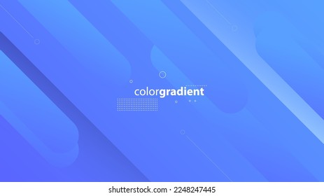 Resumen de fondo moderno con elemento Retro Memphis movimiento Tilt Diagonal Lines y color de gradiente azul