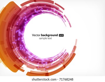 abstract modern background with round shapes and neon lights
