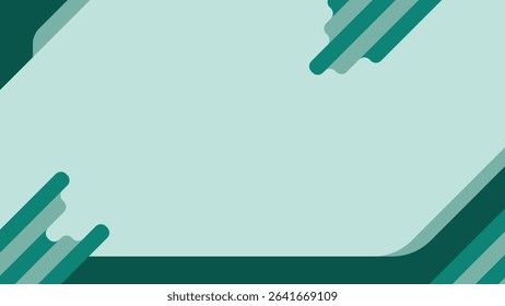 Abstract modern background with rounded geometric shapes and diagonal lines in soothing green and teal tones. Ideal for presentations, business templates, or contemporary web design