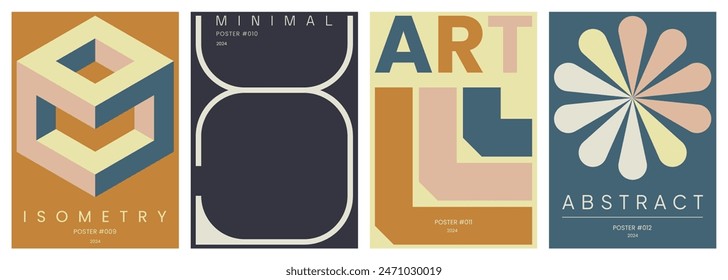 Abstract modern background set for poster, cover, card or flyer